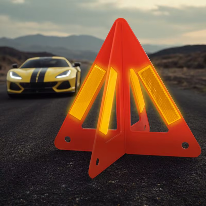 Reflective Car Emergency Breakdown Warning Triangle Frame Foldable Stop ...