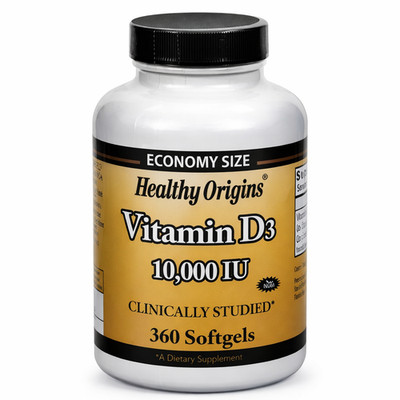 Healthy Origins Vitamin D3 10,000 IU, 360 Softgels