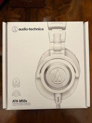 Audio-Technica ATH-M50xWH Professional Studio Monitor Headphones, White
