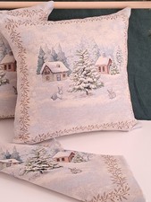 Cuscino Arredo Natalizio, Misura 45 X 45, Con Lampo,  Senza Imbottiture 