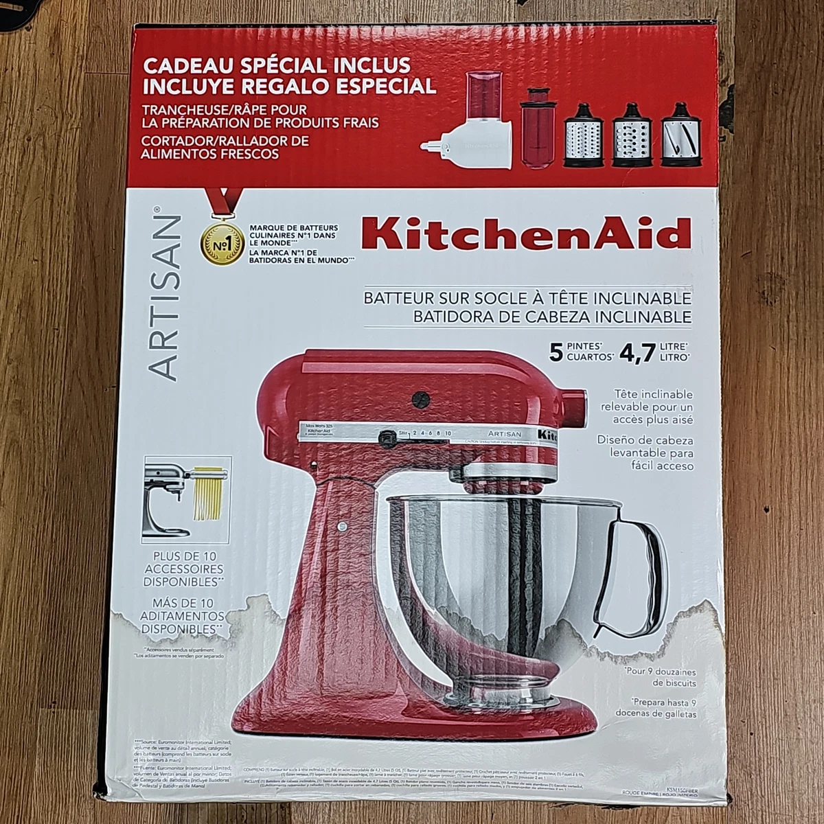 New KitchenAid Artisan 5QT Stand Mixer KSM150FBER 883049518374