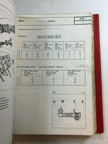 Chrysler Workshop Manual For The Simca 1301/1501 - Loose Leaf in folder - 1975 - Bild 4 von 6
