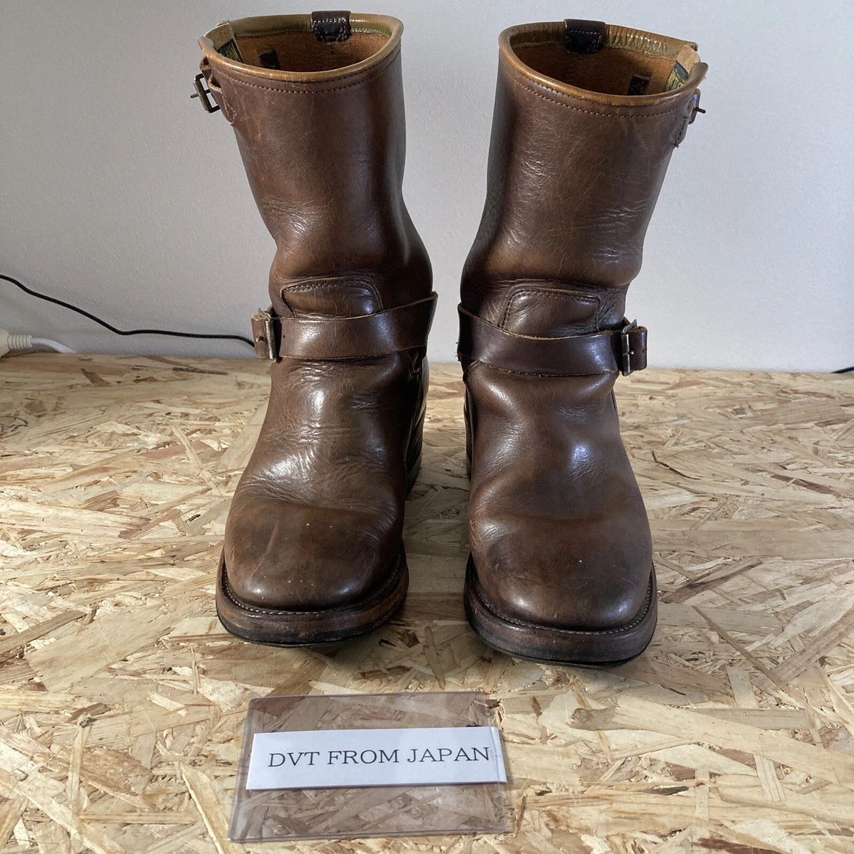 Brown top engineer boots