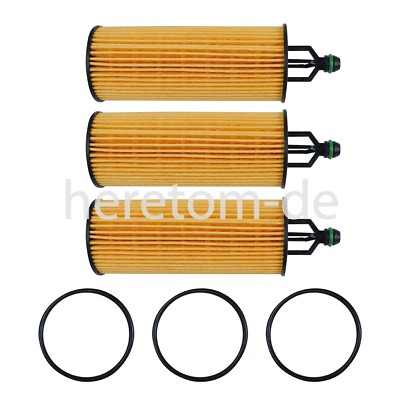3Pcs Ölfilter 68191349AC für Jeep Chrysler Dodge Ram 14-22 3.2L 3.6L 68191349AA