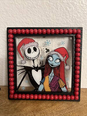 ディズニー　Nightmare Before Christmasアートフレーム Jack & Sally Disney Nightmare Before Christmas Picture Frame Decor