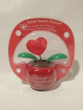 Happy Valentine's Day Dancing Solar Powered Heart Flower Red