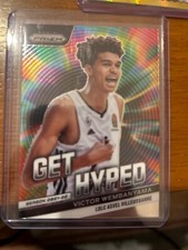 2023-24 Panini Basketball Prizm Victor Wembanyama Asvel Silver Get Hyped