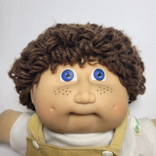 Vintage Jesmar Cabbage Patch Kids Boy Brown Loops Blue Eyes Freckles READ