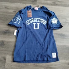 Large Mens Mitchell & Ness Georgetown Hoyas Champ City Tee Shirt NCAA L 