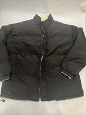 Double-Sided Black Quilted Reversible Fleece Jacket Thickened Warm Men's Coat