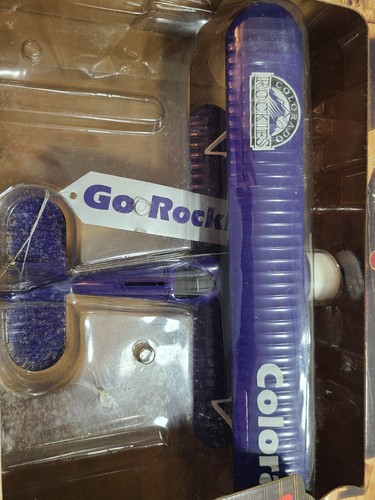 Colorado Rockies Die-Cast Metal Biplane Coin Bank & Banner 1:24 #H511 NIB READ - Picture 2 of 8