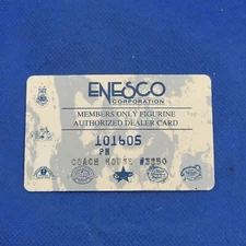 VINTAGE Membership Card Enesco
