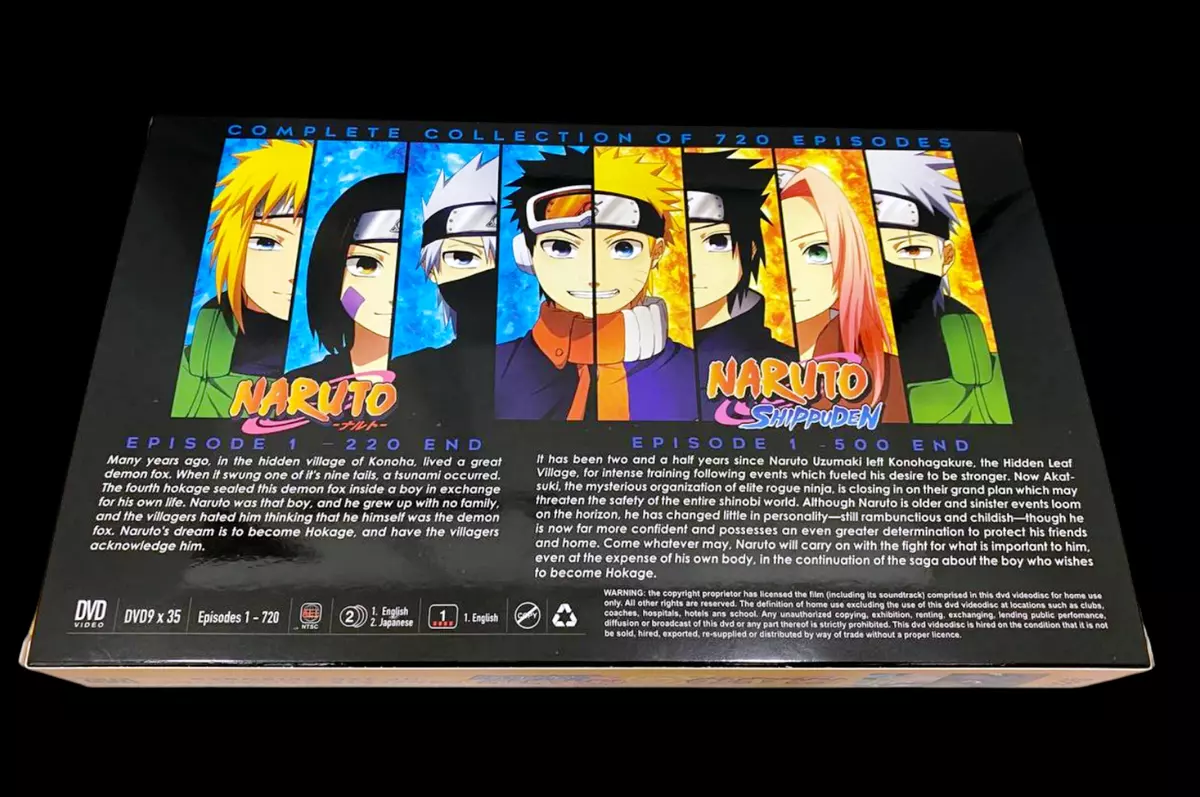 Anime DVD Naruto Shippuden ( Episode 1-500 End ) English Dubbed + 11 Movie  FedEx