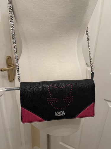 KARL LAGERFELD STONE FUN WALLET ON CHAIN /CROSSBODY BAG. - Picture 6 of 8
