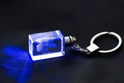 Borzoi, Russian Greyhound, Dog Crystal Keychain, Crystal Animals - Picture 1 of 12