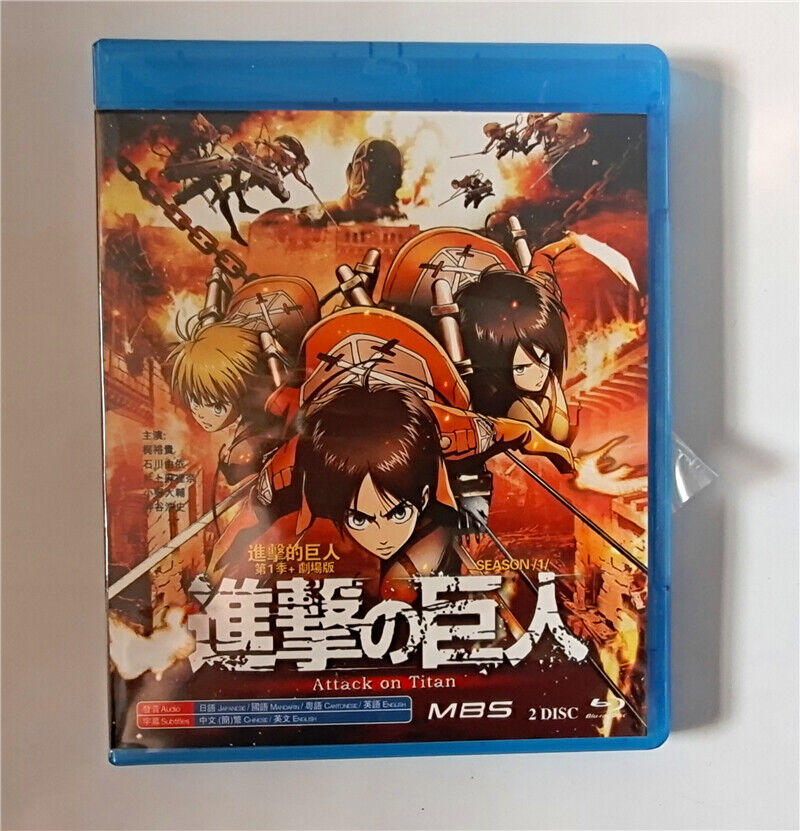 DVD Attack On Titan Season 1 2 3 4 + 2 Movie + 8 OVA - English