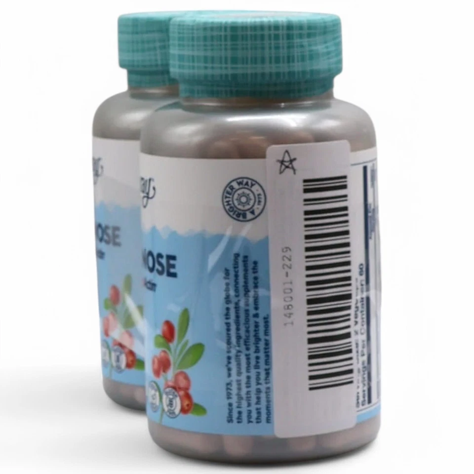 Solaray D-Mannose with CranActin Extraxt 1000mg= 120 count- 2 pack- EXP: 12/27 - Image 4 of 4