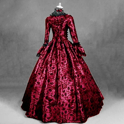 Retro Women's Medieval Victorian Dress Costume Party Renaissance Dress Ball Gown - Picture 6 of 27