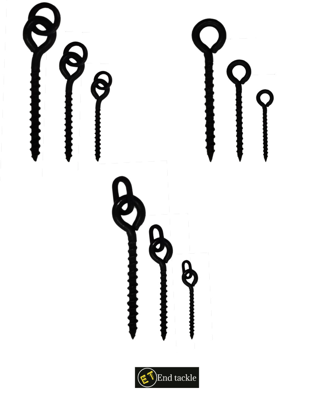 Bait Screws 8mm / 12mm / 18mm Hair Rigs Terminal Tackle Carp Fishing End tackle