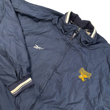 VTG Reebok Navy Blue Lined Full Zip Track Windbreaker Jacket Griffs Size M Rare 