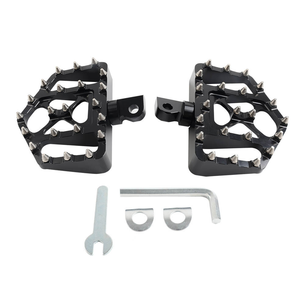 Wide Foot Pegs MX Style Floorboard For Harley Touring Sportster Softail