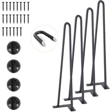 VEVOR 4 PCS Patas de Mesa mueble Oficina Horquilla 48 cm Acero Macizo 2 Varillas