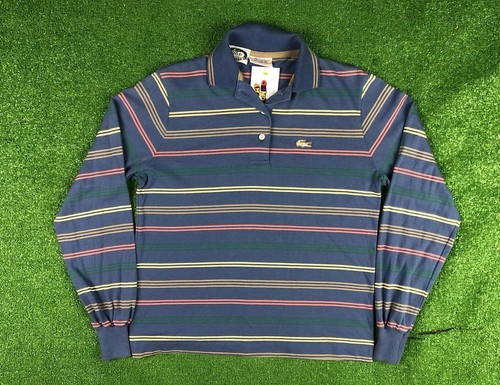 Long Sleeve Striped Rugby Polo Pink 