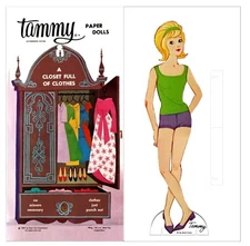 VINTAGE 1965 Tammy Wardrobe PAPER DOLLS ~ RARE~ UNCUT LASER REPRODUCTION