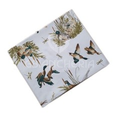 Tovaglia tavola con e senza Tovaglioli Stampata in 100% Cotone FAGIANI ANATRE