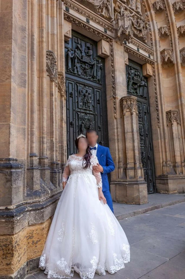 Brautkleid Hochzeitskleid gebraucht Gr. L - XL - Bild 2 von 4