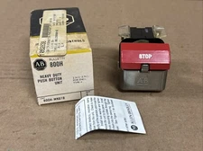 NEW Allen Bradley 800H-WK61B /C Heavy Duty Flip Lever Pushbutton RED 800T-XA