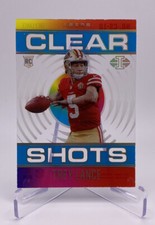 2021 Panini Illusions Clear Shots Light Blue 280/299 Trey Lance #CS-18 Rookie RC