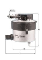 Mahle Kraftstofffilter KL 569 Leitungsfilter FüR Ford Volvo Mazda Focus Fusion 2