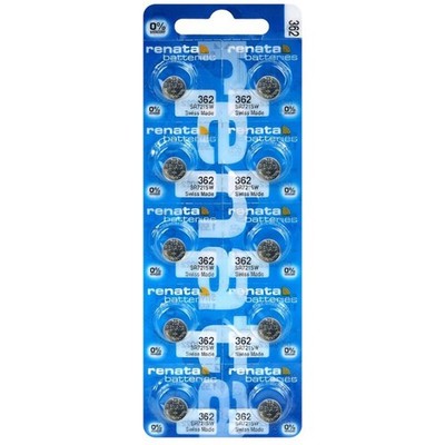 10 Renata 362 Sr721Sw Batterien Silber 1,55V Uhrenbatterie 10Bl NEU