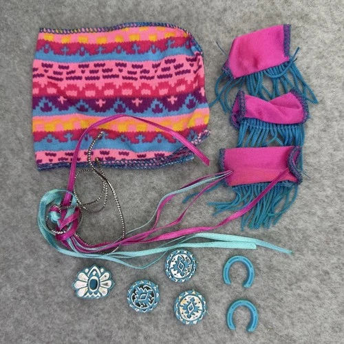 Vintage Western Fun Barbie Sun Runner Horse Accessories Lot 1989 Mattel #9961