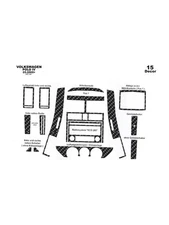 Carbon Fiber Look Dash Trim Kit for Volkswagen Polo 2005-2009  Interior Panel