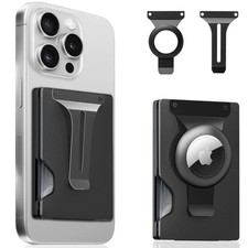 Magnetic Phone Wallet Compatible with Apple MagSafe - Metal Card Holder with
