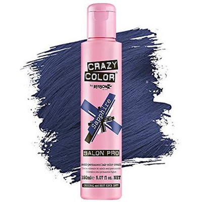 Salon Crazy Color Semi Permanent Hair Dye Color 5.07 Oz 72 Sapphire