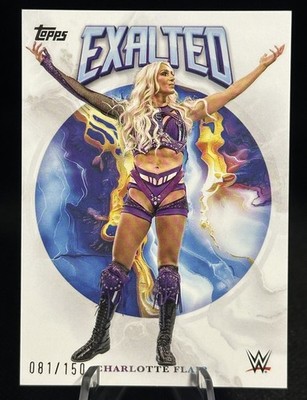 2025 Topps Exalted WWE Charlotte Flair White Parallel #68 /150    