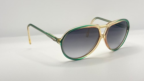 Vintage Faberge 470 Green Pilot Sunglasses France W/ NEW LENSES!