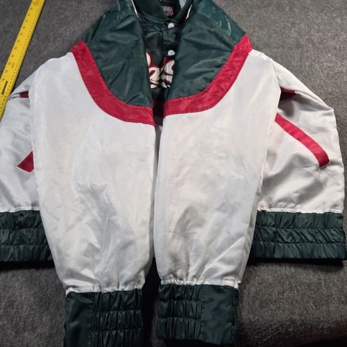 Copper Rivet Racing Bomber Jacket Mens XL Green White Speed Freak Streetwear image 5