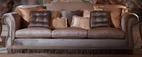 Sofa Dreisitzer Sofa 3-Sitzer Designer Sofa Modernes Design Braun Italien