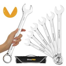 Grenpro 7pc Sae Large Wrench Set Combination Open End Wrench Big Wrenches