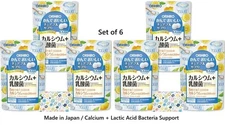 Orihiro Chewable Supplement Calcium + Lactic Acid Bacteria 150 Tablets ×6 Sets