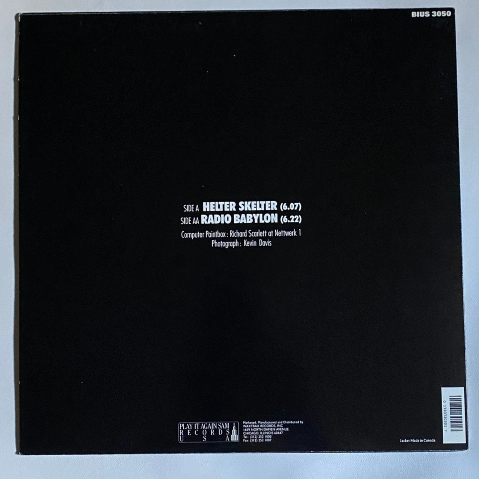 Meat Beat Manifesto - 12” Single Vinyl LP- Play It Again Sam Records -1990 NM/NM Foto 2 de 4