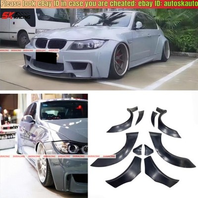 Unpainted FRP Fender Flare Wide Wheel Arch Cover Trim For BMW 3 Series E90 06-08