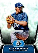 2012 Bowman Platinum Prospects Allen Webster #BPP47 Los Angeles Dodgers
