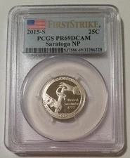 2015 S Clad Saratoga NP Quarter Proof PR69 DCAM PCGS First Strike