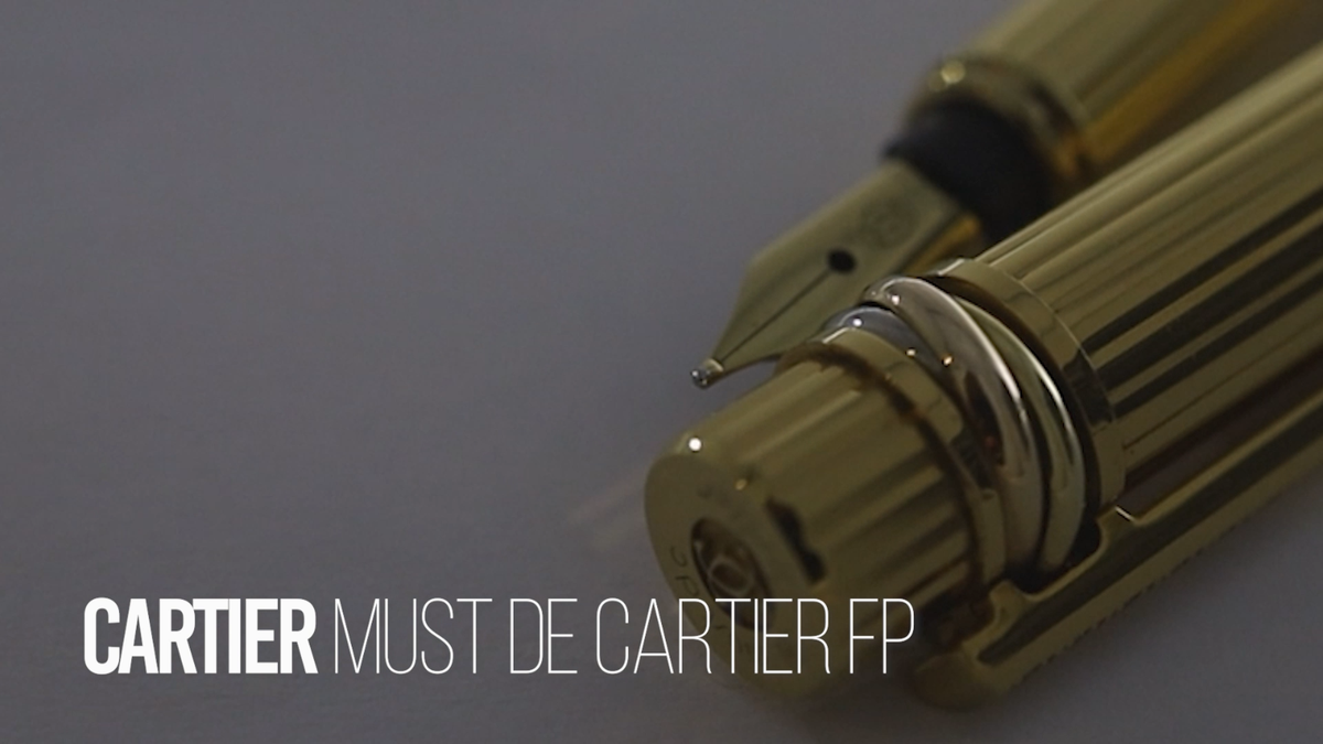 Cartier Must de Cartier LE Fountain Pen - Gold Filled w/ Diamonds
