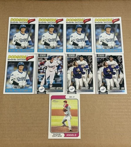 Lot X9 Shohei Ohtani Cards Topps Heritage NL All-Star LA Dodgers Duo Base Angels